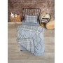 ETE HOMETEX TEK KİŞİLİK LÜX WELSOFT YORGAN SETİ SAFİR GRİ 155X215CM 8696474231850